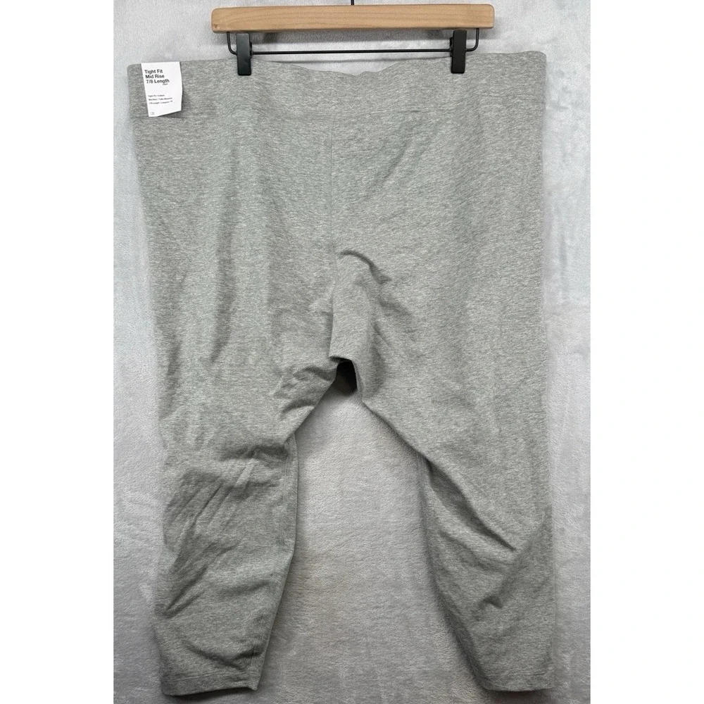 Nike Essential Tight Mid-Rise Leggings 7/8 Gray DM9248-063‎ Women's Size 3XL